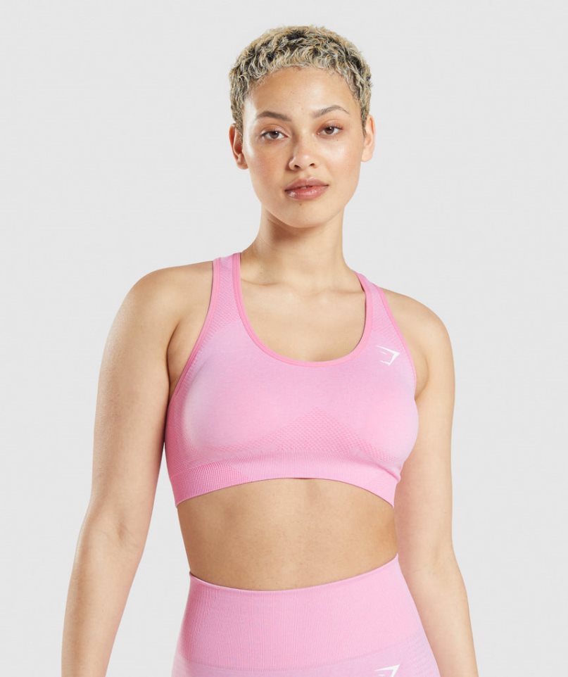 Women\'s Gymshark Vital Seamless 2.0 Sports Bra Pink | CA 5107DN